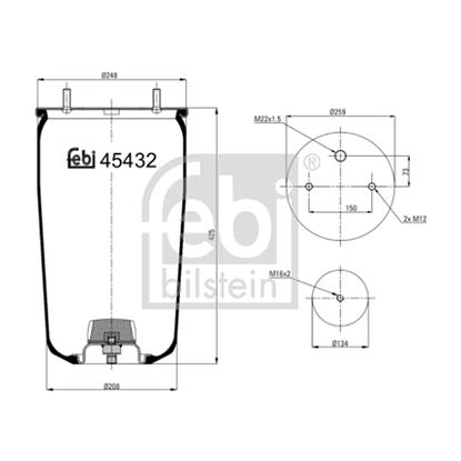 Febi Air Suspension Boot Gaiter Bellow 45432