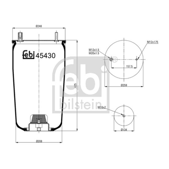 Febi Air Suspension Boot Gaiter Bellow 45430