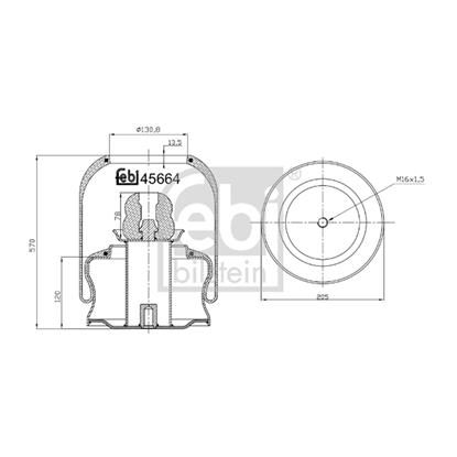 Febi Air Suspension Boot Gaiter Bellow 45664