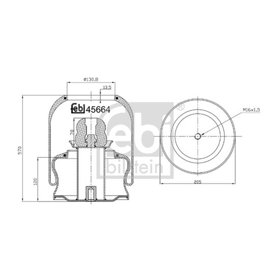 Febi Air Suspension Boot Gaiter Bellow 45664