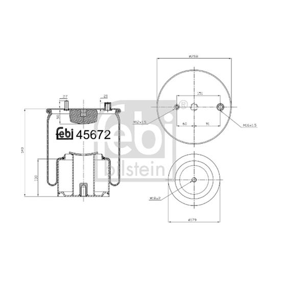 Febi Air Suspension Boot Gaiter Bellow 45672