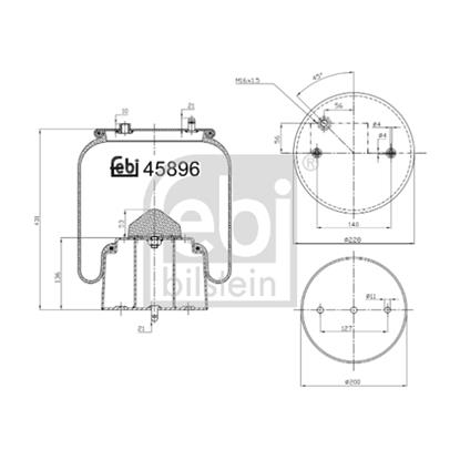 Febi Air Suspension Boot Gaiter Bellow 45896