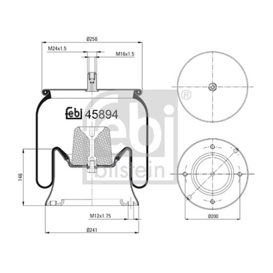 Febi Air Suspension Boot Gaiter Bellow 45894