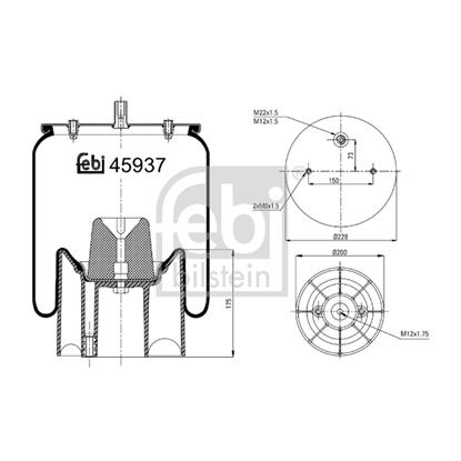 Febi Air Suspension Boot Gaiter Bellow 45937