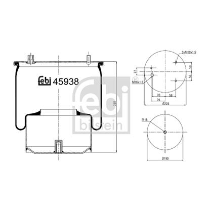 Febi Air Suspension Boot Gaiter Bellow 45938