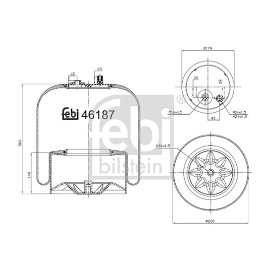 Febi Air Suspension Boot Gaiter Bellow 46187