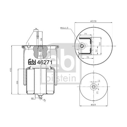 Febi Air Suspension Boot Gaiter Bellow 46271