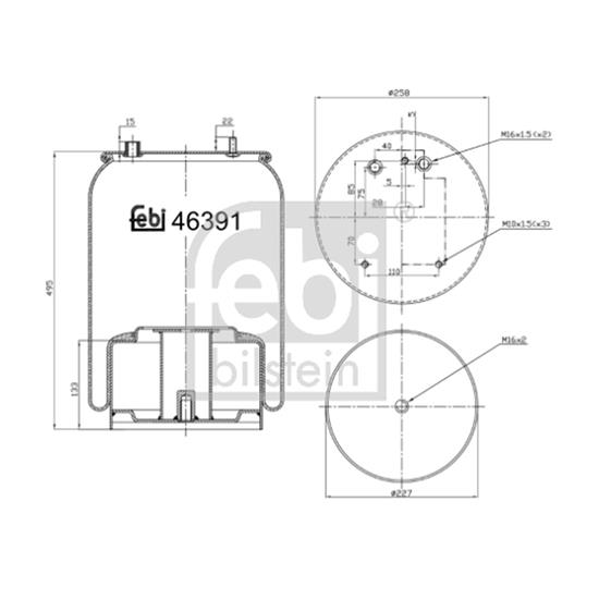 Febi Air Suspension Boot Gaiter Bellow 46391