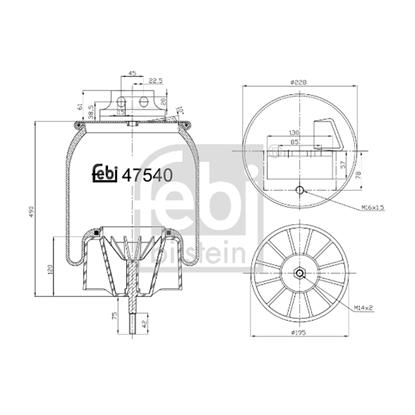 Febi Air Suspension Boot Gaiter Bellow 47540