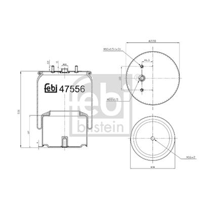 Febi Air Suspension Boot Gaiter Bellow 47556