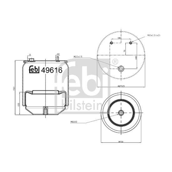 Febi Air Suspension Boot Gaiter Bellow 49616