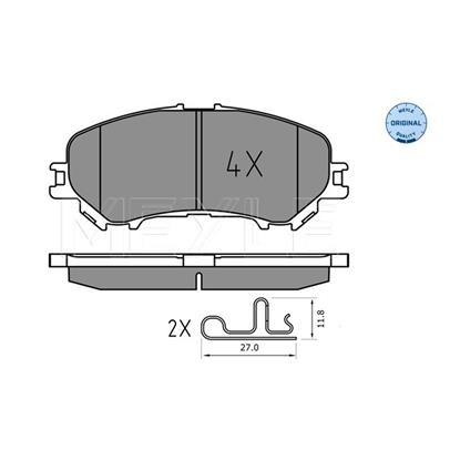 MEYLE Brake Pad Set 025 220 6518