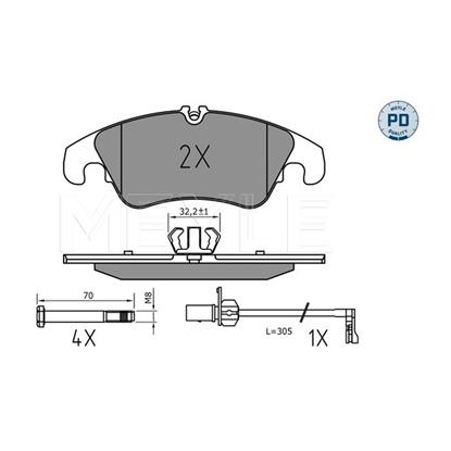 MEYLE Brake Pad Set 025 222 5219/PD