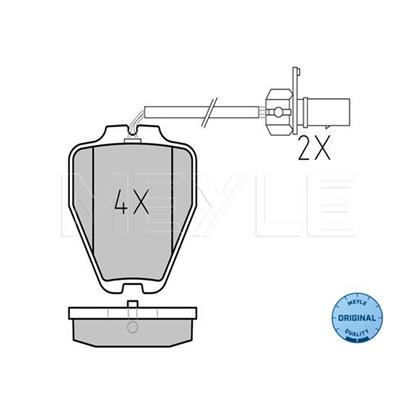 MEYLE Brake Pad Set 025 232 8017/W