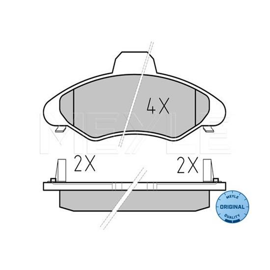 MEYLE Brake Pad Set 025 233 0018/W