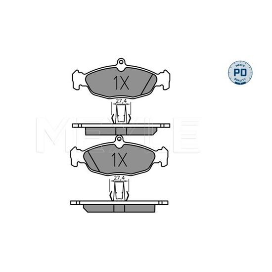 MEYLE Brake Pad Set 025 244 8717/PD