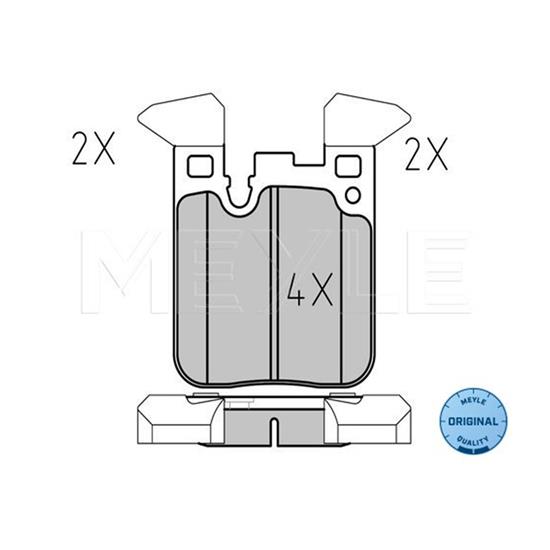 MEYLE Brake Pad Set 025 250 2916