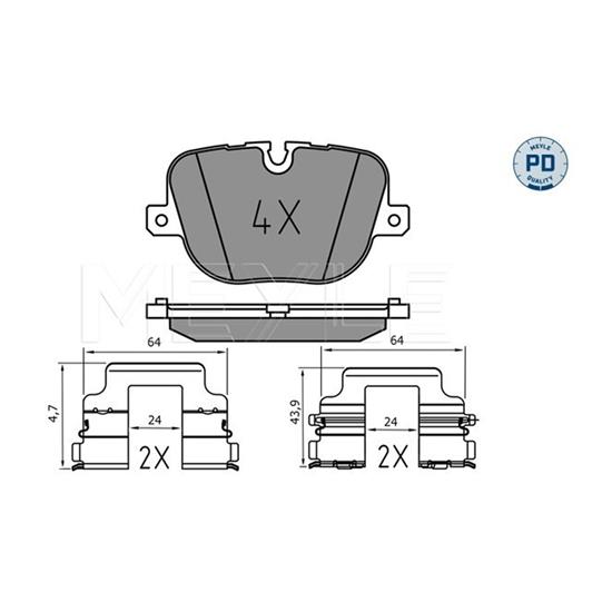 MEYLE Brake Pad Set 025 250 8517/PD