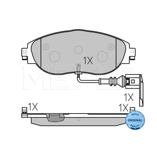 MEYLE Brake Pad Set 025 251 1720/W