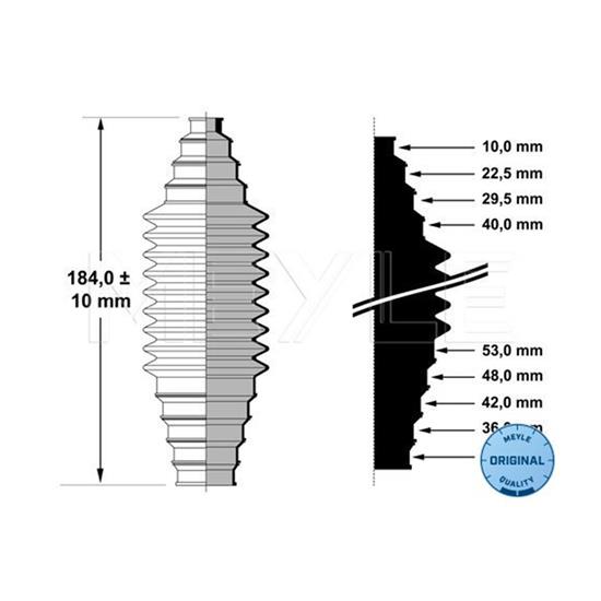 MEYLE Steering Boot Bellow 99-14 620 0002