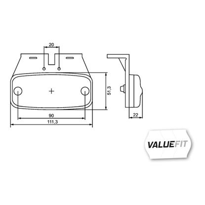 HELLA Side Marker Light Lamp 2PS 357 008-011