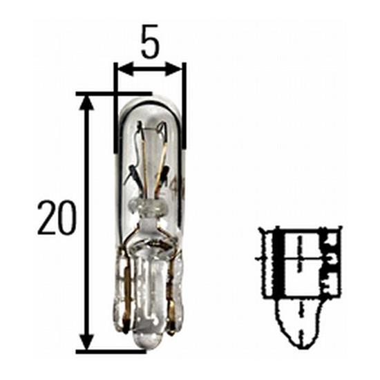 10x HELLA Instrument Lighting Bulb 8GA 007 997-181