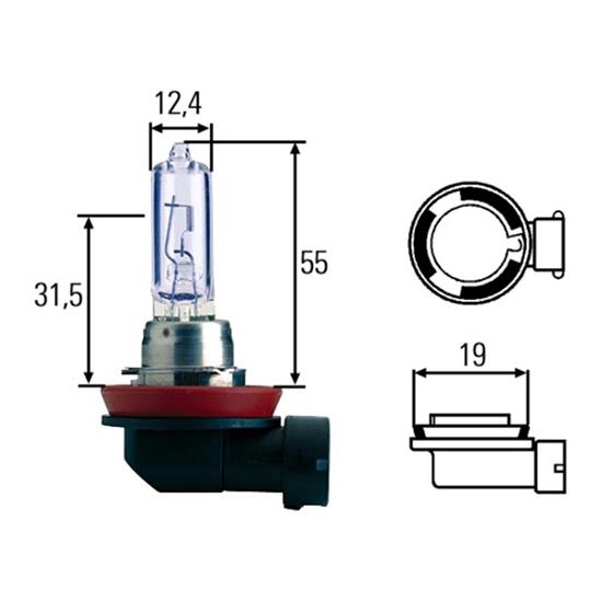 HELLA Headlight Headlamp Bulb 8GH 008 357-181