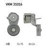 SKF Poly V Ribbed Belt Tensioner Pulley VKM 31016