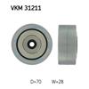 SKF Poly V Ribbed Belt Deflection Guide Pulley VKM 31211