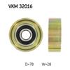 SKF Poly V Ribbed Belt Deflection Guide Pulley VKM 32016