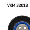 SKF Poly V Ribbed Belt Deflection Guide Pulley VKM 32018