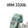 SKF Poly V Ribbed Belt Deflection Guide Pulley VKM 33206