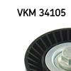 SKF Poly V Ribbed Belt Deflection Guide Pulley VKM 34105