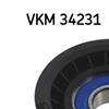 SKF Poly V Ribbed Belt Deflection Guide Pulley VKM 34231