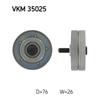 SKF Poly V Ribbed Belt Deflection Guide Pulley VKM 35025