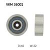 SKF Poly V Ribbed Belt Deflection Guide Pulley VKM 36001