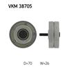 SKF Poly V Ribbed Belt Deflection Guide Pulley VKM 38705