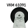 SKF Poly V Ribbed Belt Tensioner Pulley VKM 61091