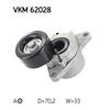 SKF Poly V Ribbed Belt Tensioner Pulley VKM 62028