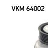 SKF Poly V Ribbed Belt Tensioner Pulley VKM 64002