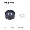 SKF Poly V Ribbed Belt Tensioner Pulley VKM 64078