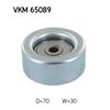 SKF Poly V Ribbed Belt Deflection Guide Pulley VKM 65089