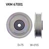 SKF Poly V Ribbed Belt Deflection Guide Pulley VKM 67001