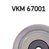 SKF Poly V Ribbed Belt Deflection Guide Pulley VKM 67001