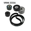 SKF Poly Fan V Ribbed Belt Set VKMA 33316