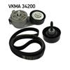 SKF Poly Fan V Ribbed Belt Set VKMA 34200