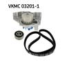 SKF Water Pump And Timing Belt Set VKMC 03201-1