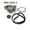 SKF Water Pump And Timing Belt Set VKMC 03201-2