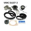 SKF Water Pump And Timing Belt Set VKMC 04107-3