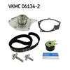 SKF Water Pump And Timing Belt Set VKMC 06134-2